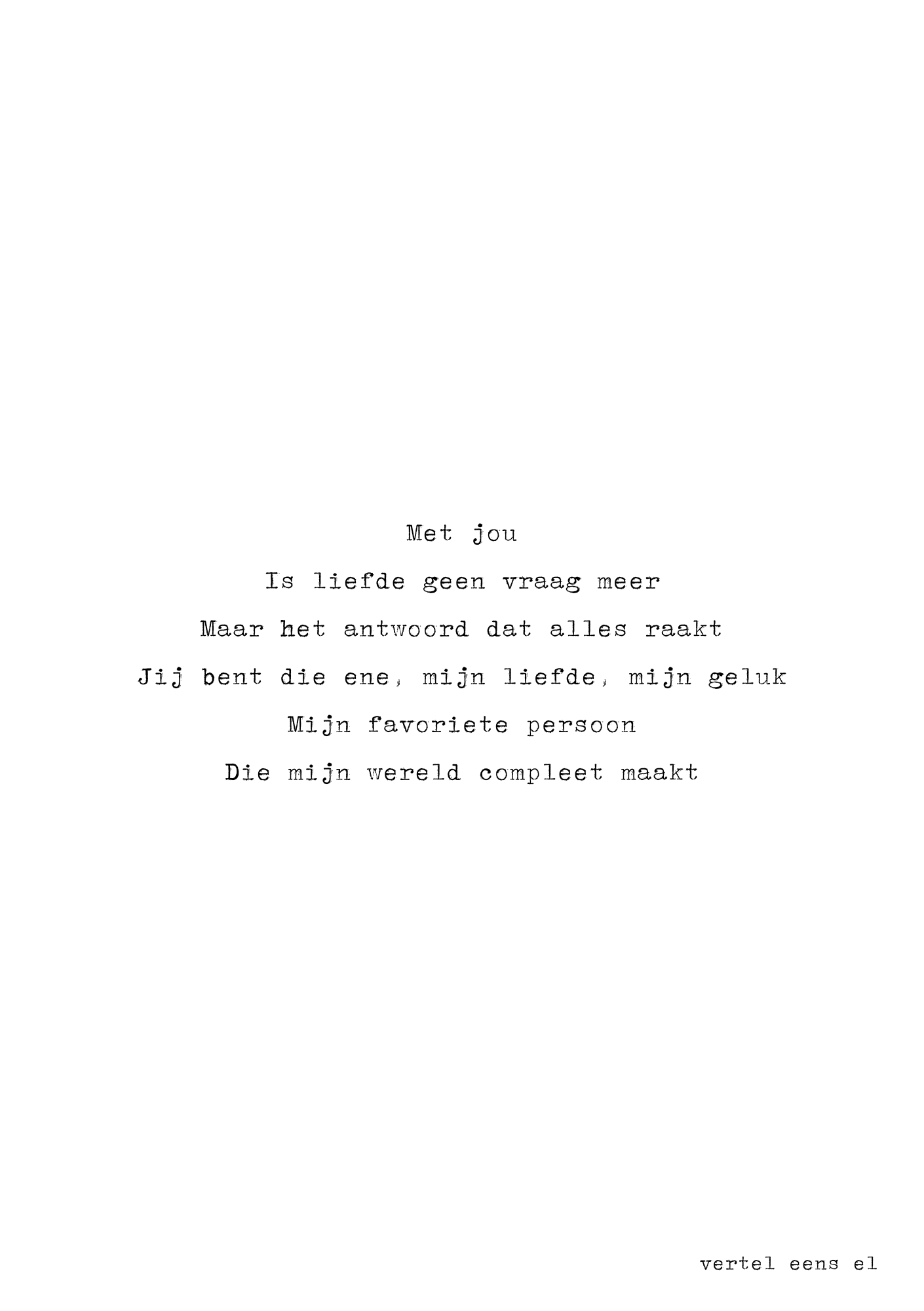 Met jou is  liefde geen vraag meer