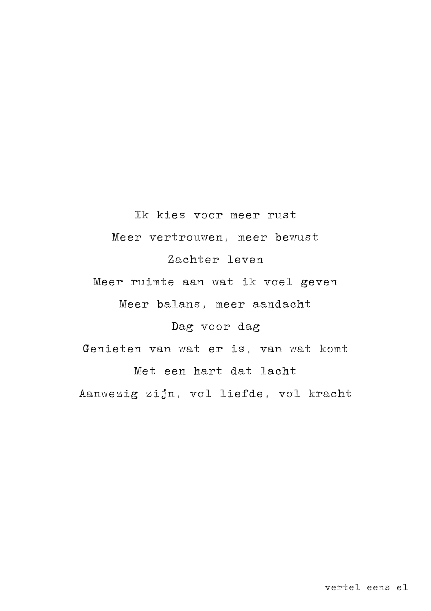 Ik kies voor meer rust