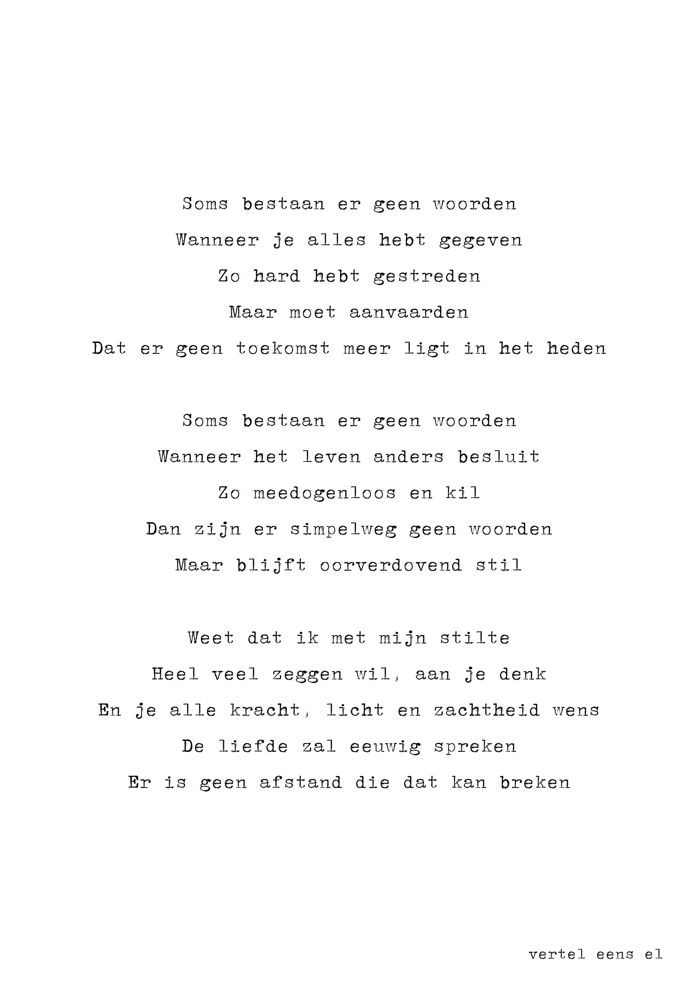 Soms bestaan er geen woorden