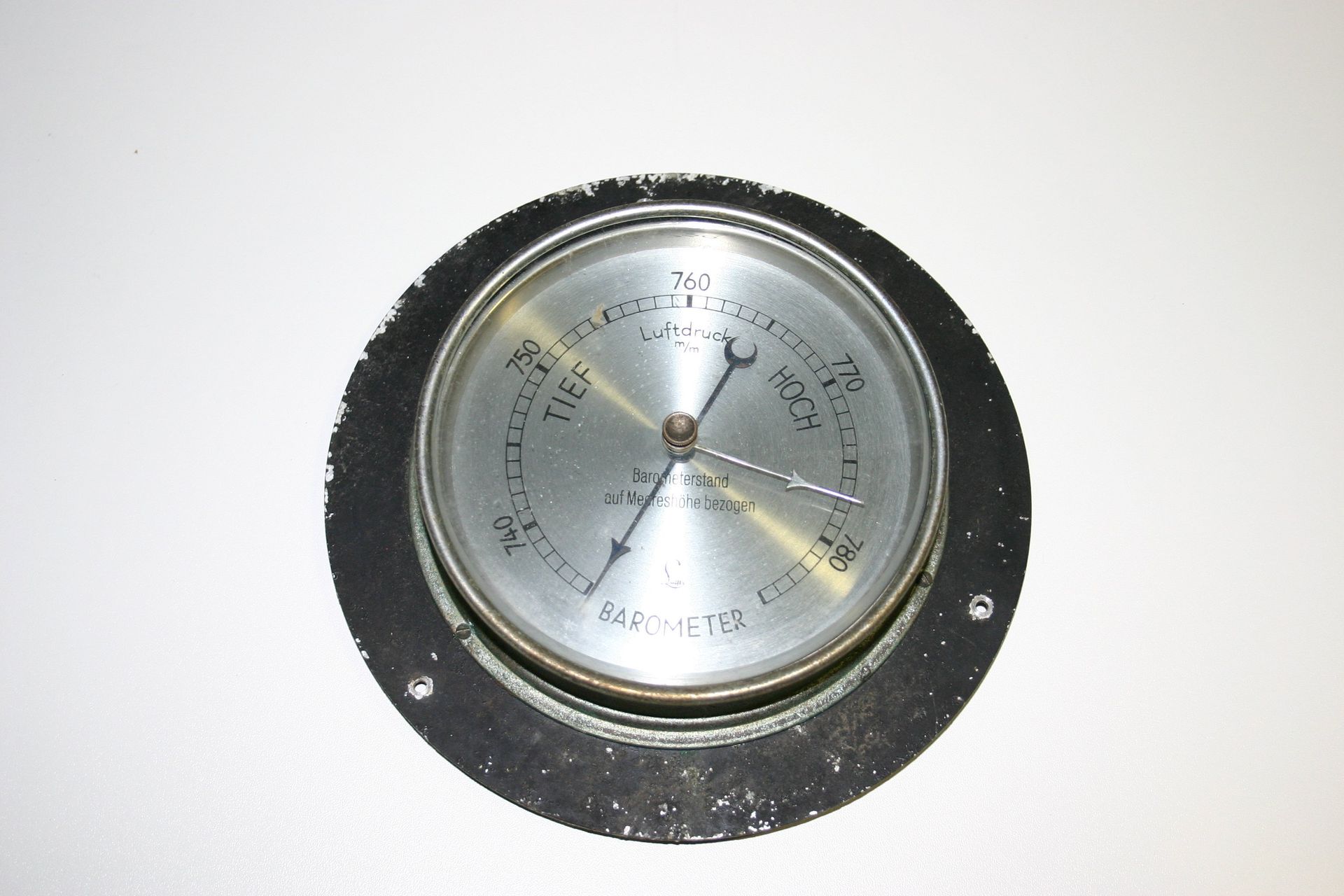 Restauration Barometer vorher Martinaglia Optik