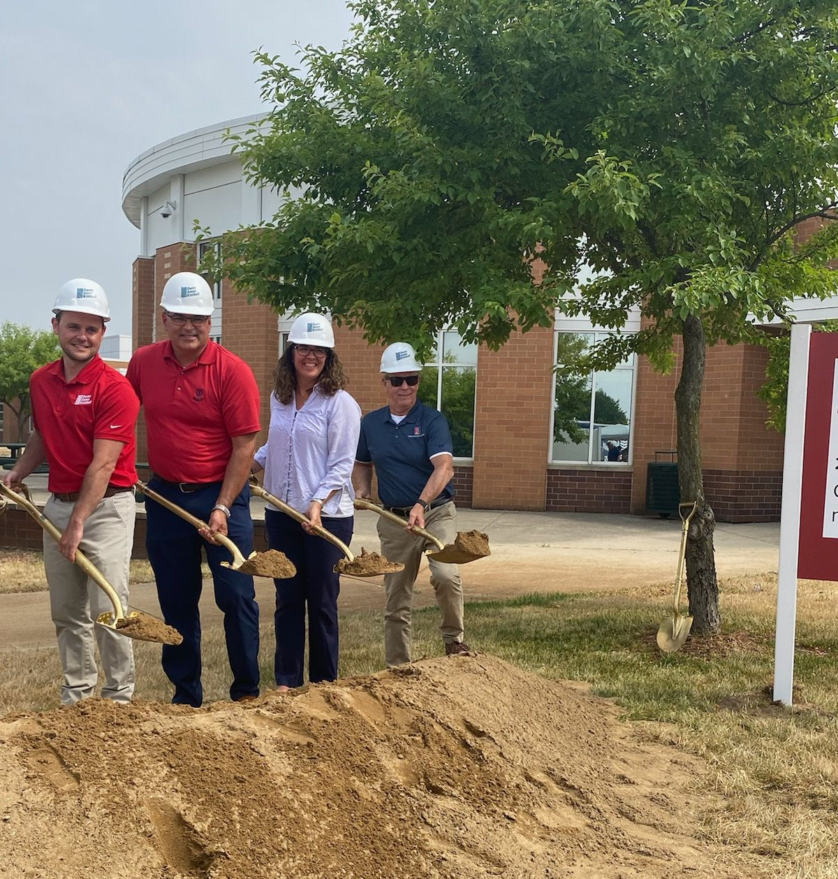 Team collaborating and reviewing project plans