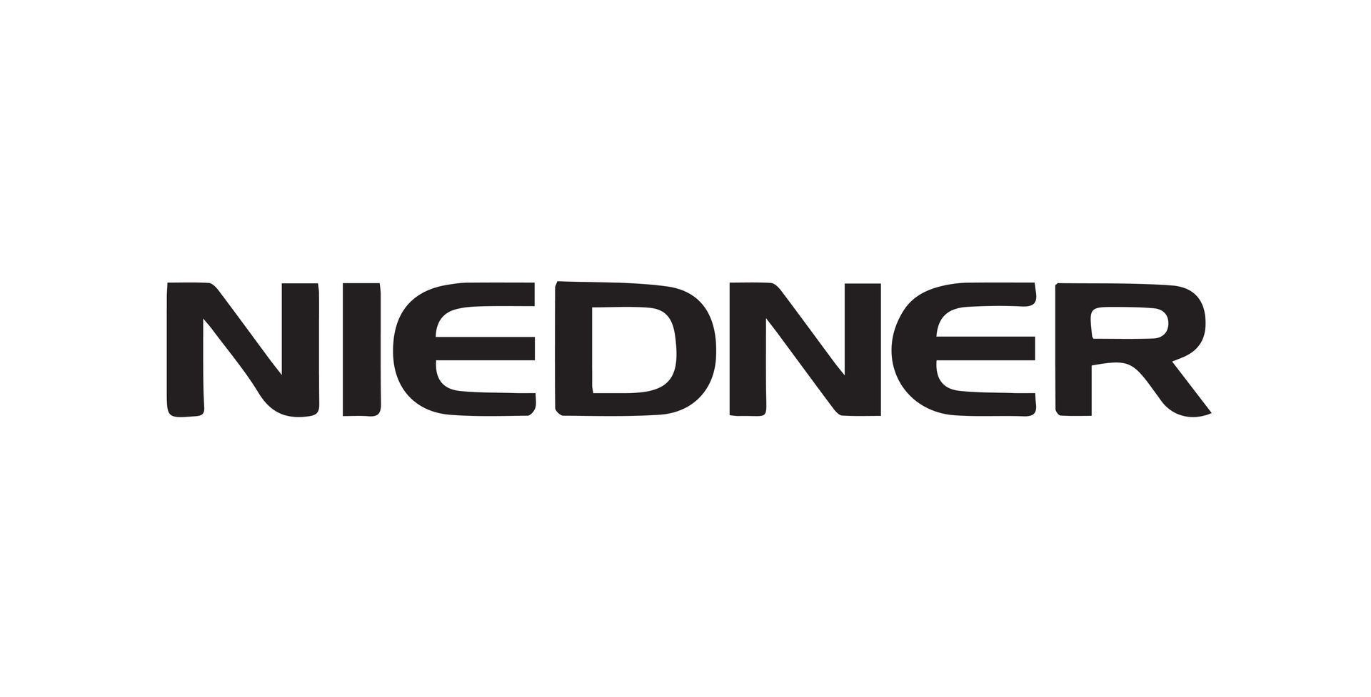 A black and white logo for niedner on a white background.