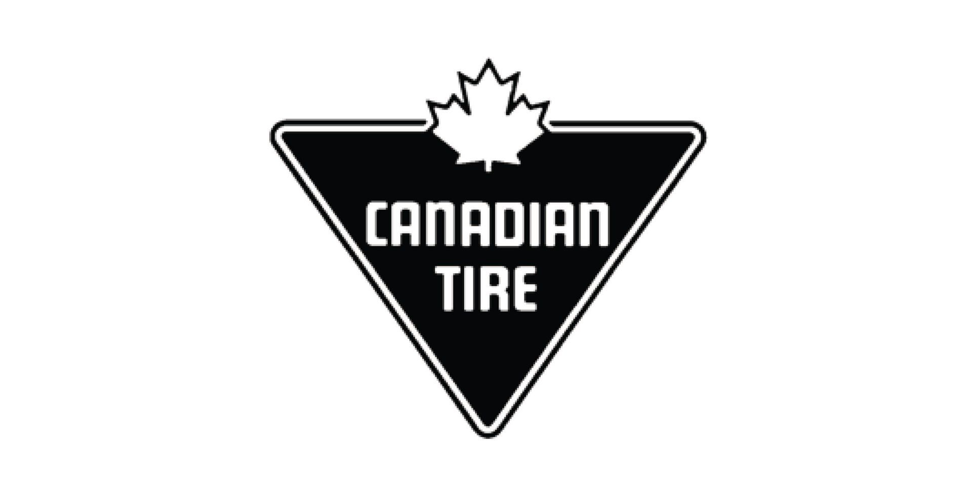 The logo for canadian tire has a maple leaf on it.