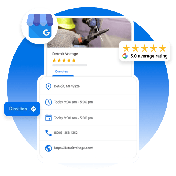 A screenshot of a google business page with good ranking