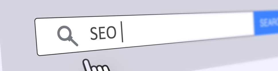 A computer screen with a search bar that says seo