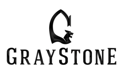 A black and white logo for graystone