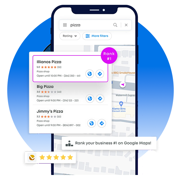 A cell phone with a google maps app open