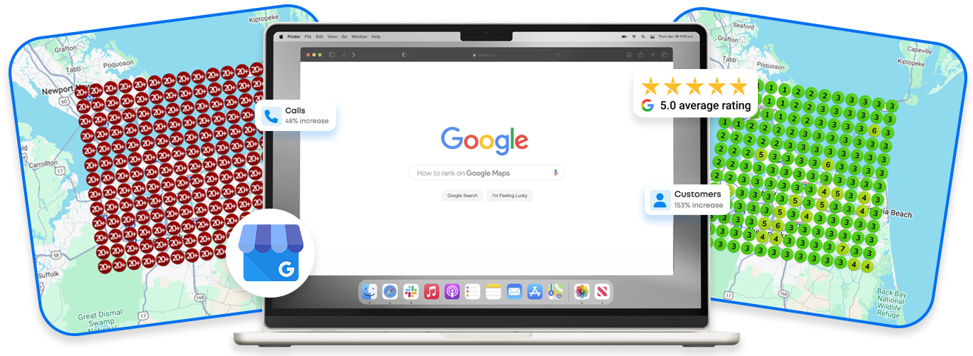 A laptop computer is open to a google page.
