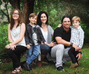 Family portrait by professional