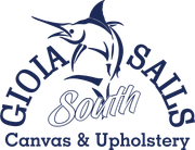 The logo for gioia sails south canvas and upholstery