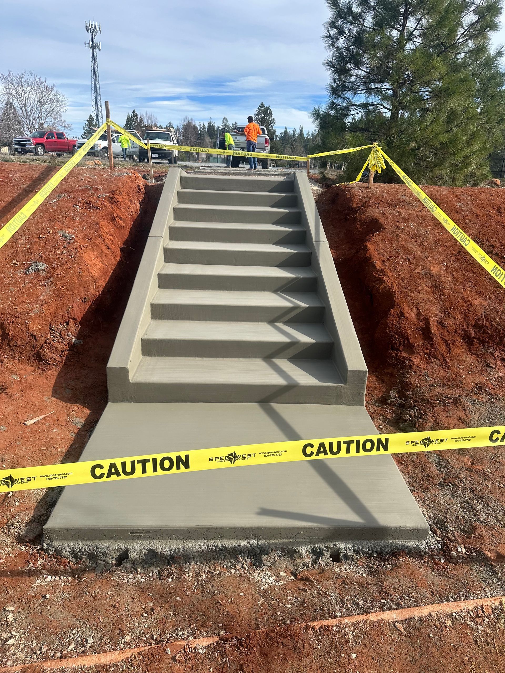 concrete steps