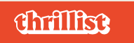 Thrillist logo on a red background.