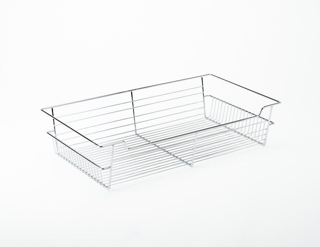 30 x 6.25 x 14 Chrome Basket Custom Kitchen Pantry Organizer