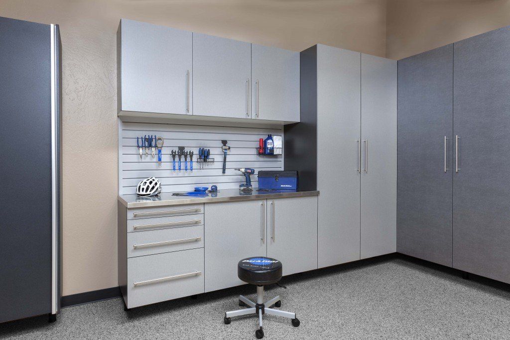 Custom Garage Cabinets with Workbench