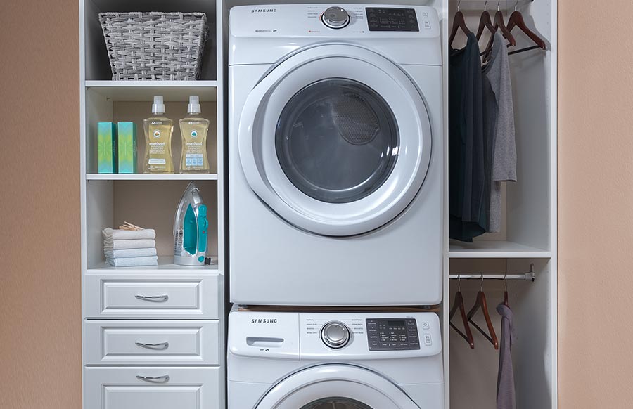 Custom Designed and Installed Laundry Room Cabinets and Storage