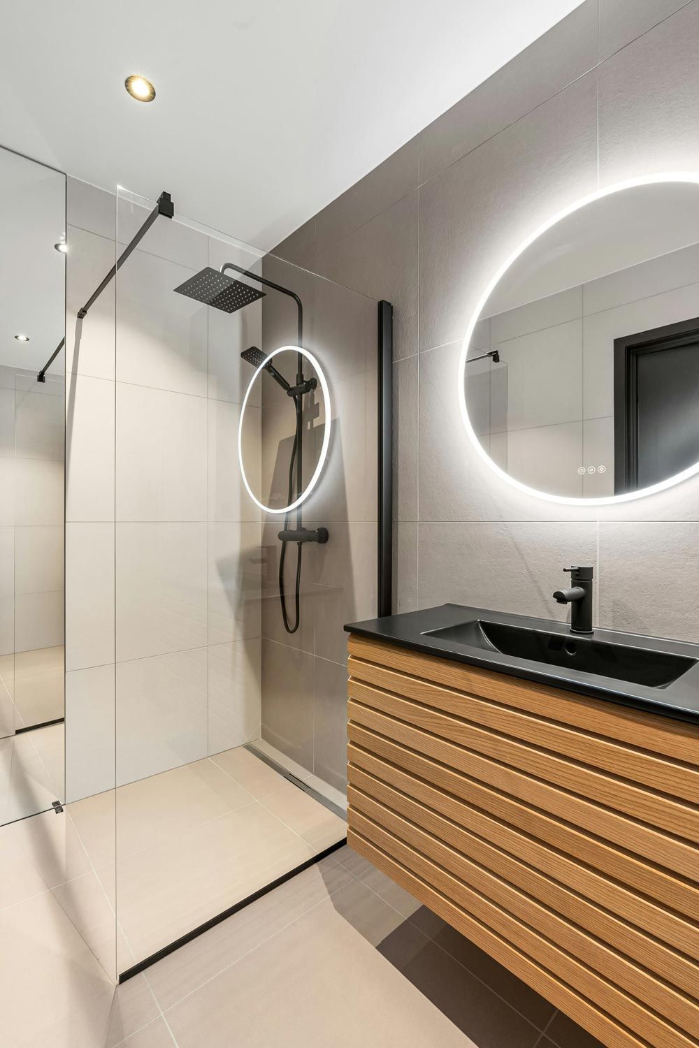 Modern bathroom with a walk-in shower