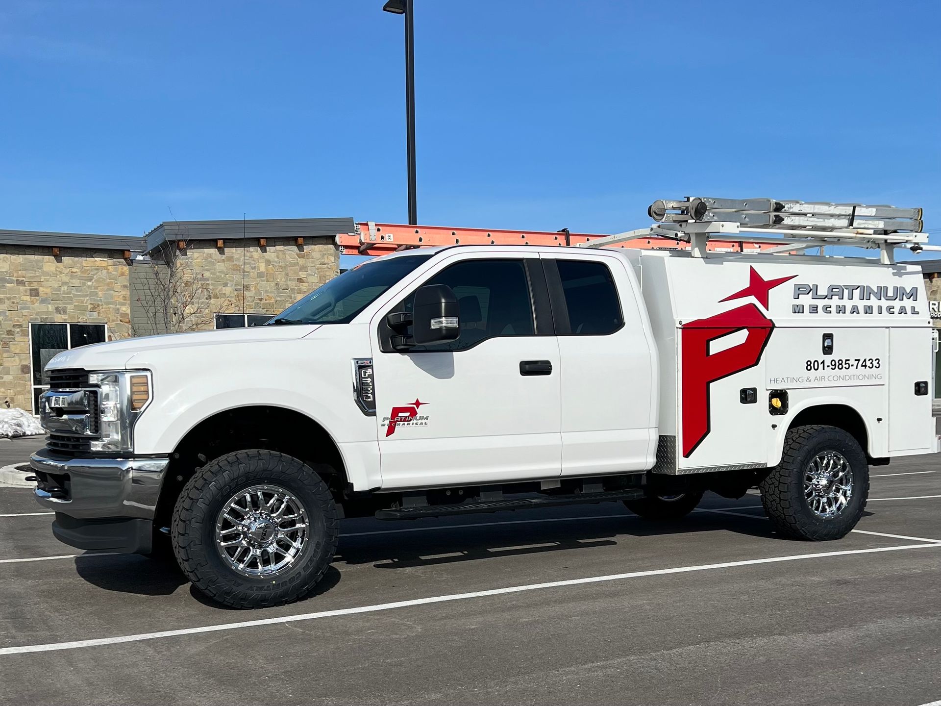 The work truck for Platinum Mechanical in Wasatch Front, UT