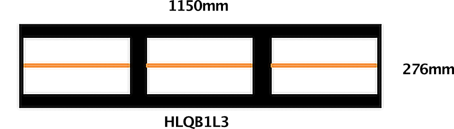 HLQB1L3 Infrared Heater Dimensions