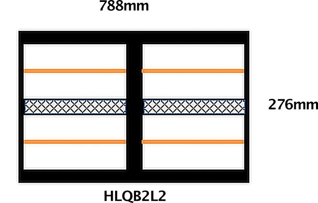 HLQB2L2 Infrared Heater Dimensions