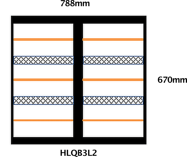 HLQB3L2 Infrared Heater Dimensions