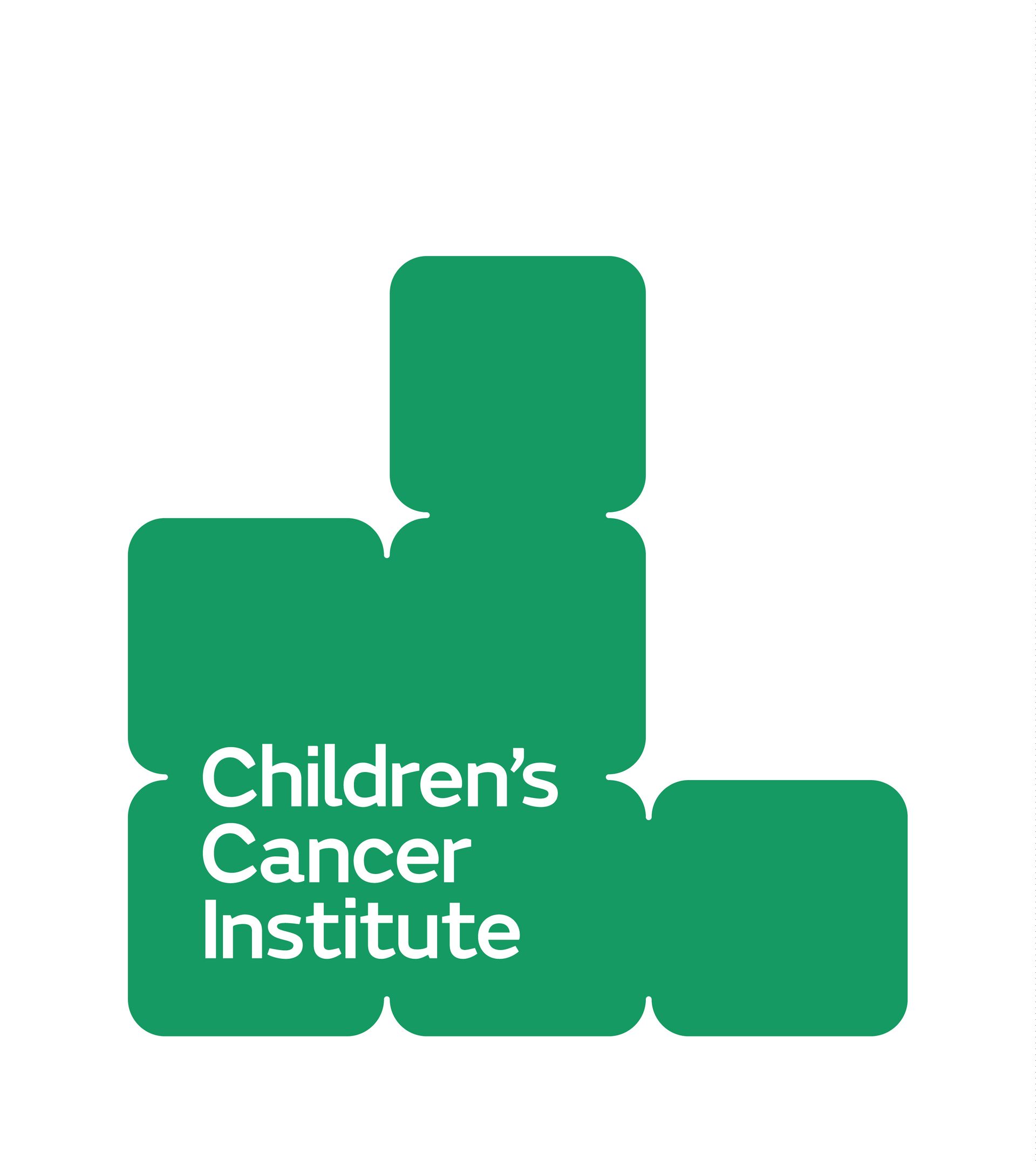 The children 's cancer institute logo is green and white.