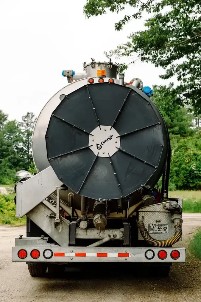 A septic pumping truck of Arkie Rogers.