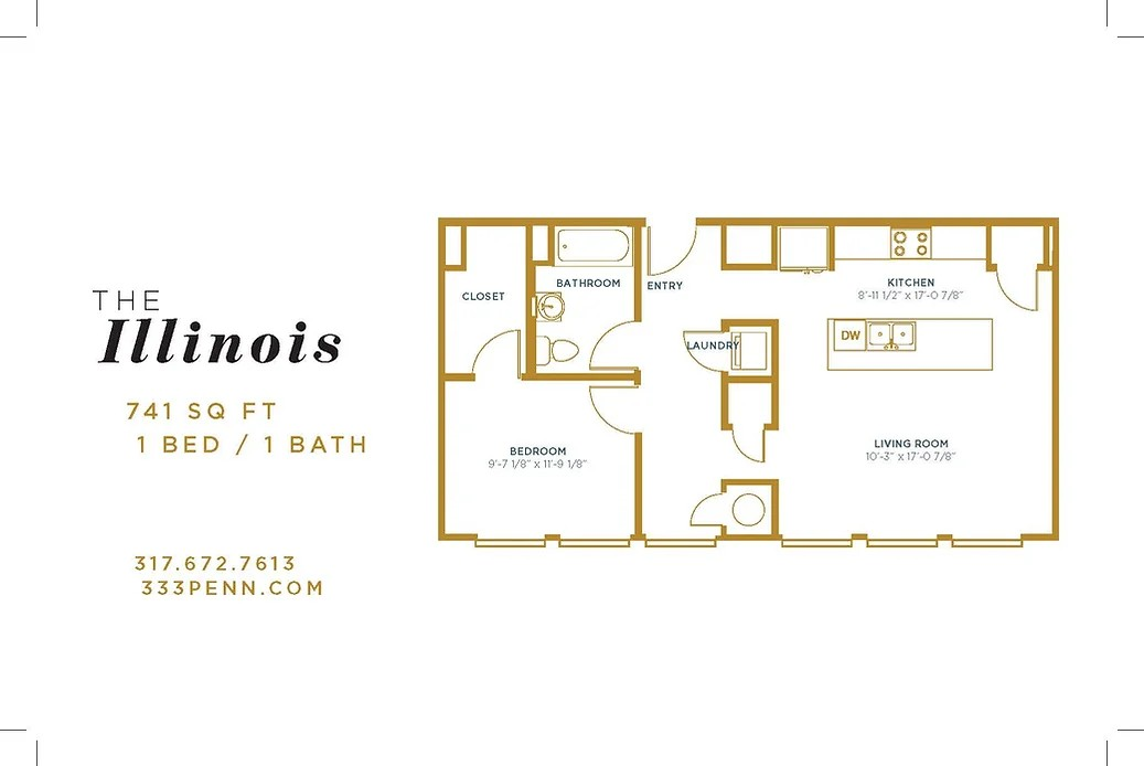 A floor plan of a house in illinois