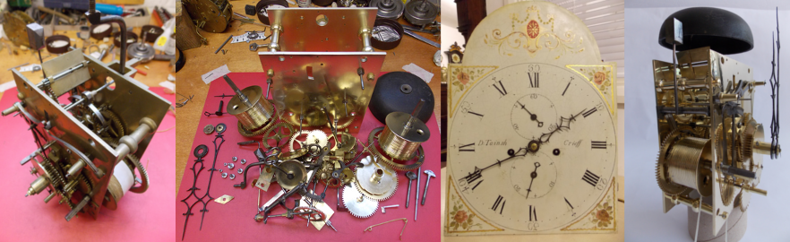 painted dial longcase clock