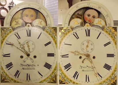 beige and light beige coloured clocks