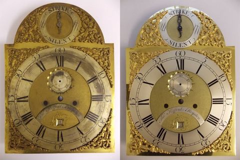 golden coloured beautiful clocks