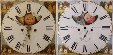 an old clock restored like new