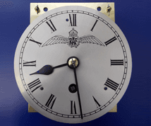 white dial with blue background