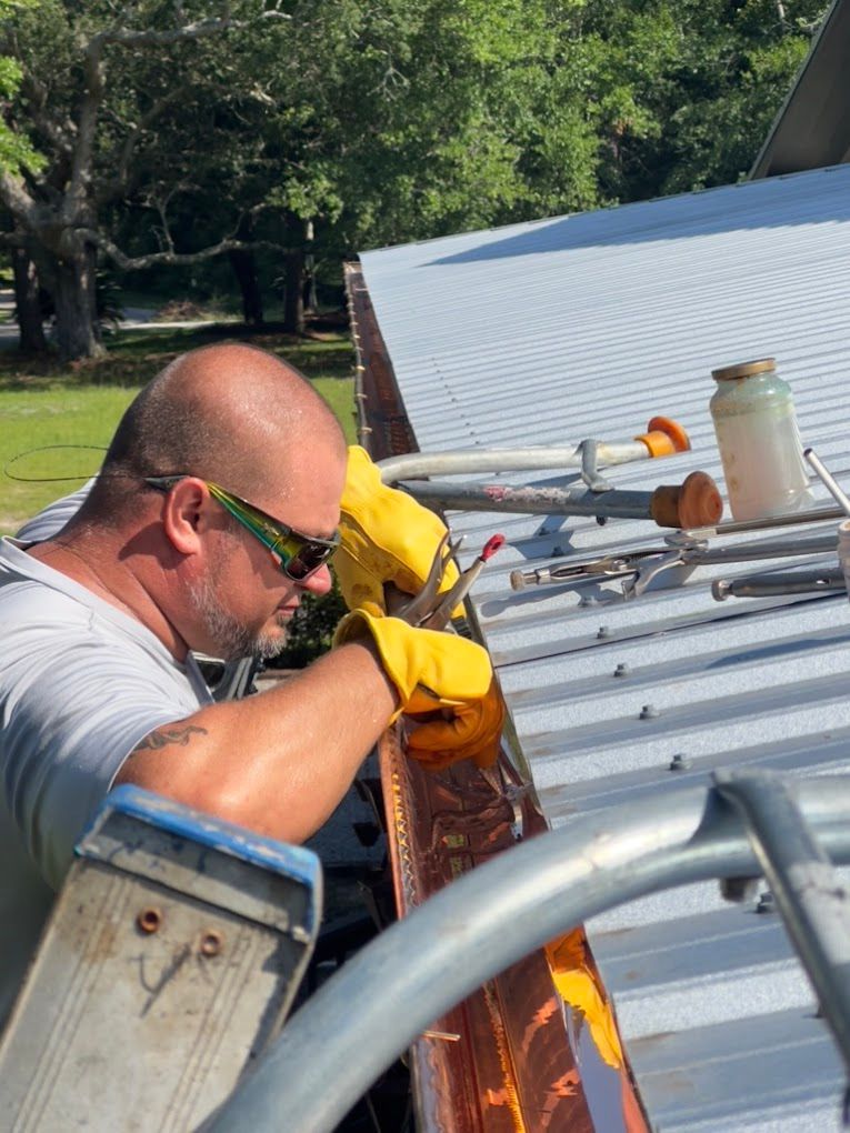 Gutter guard installation from Martin's Seamless Gutters & Fencing