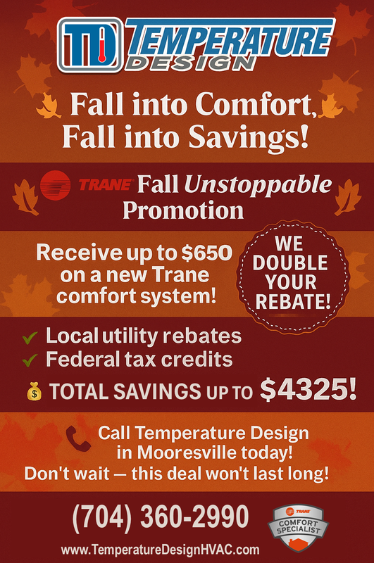 An advertisement for a new air conditioner that says save big this spring