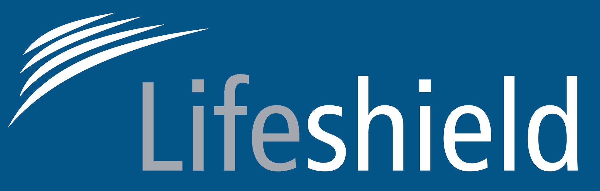A blue and white logo for operation lifeshield
