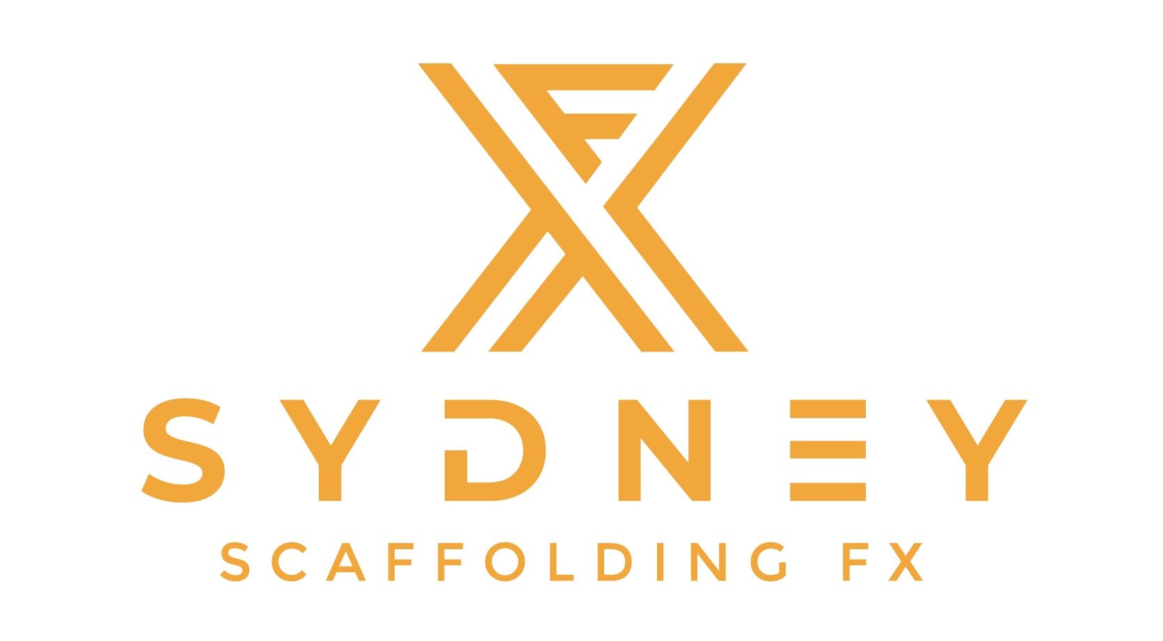 Sydney Scaffolding FX company logo featuring a gold stylised 