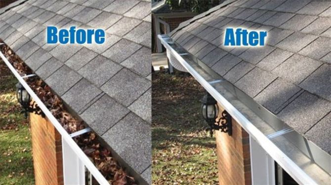 Before and After Gutter Cleaning — Pressure Cleaning Services in Toowoomba, QLD