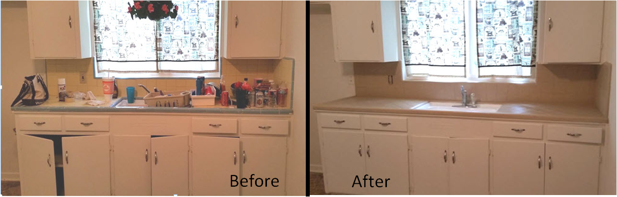 Before And After Kitchen Sink — San Antonio, TX — TubMan Bathtub Refinishing