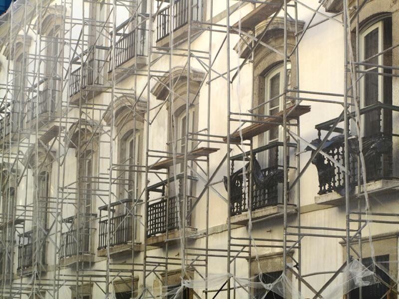 impalcature per ristrutturazione di un palazzo storico