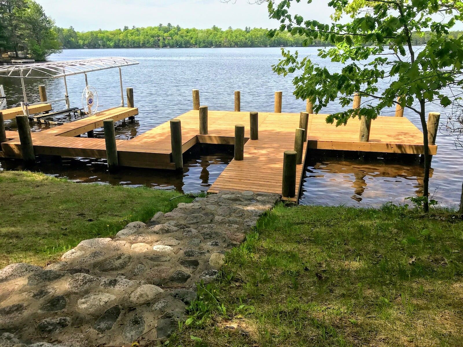 Newly pressured washed dock