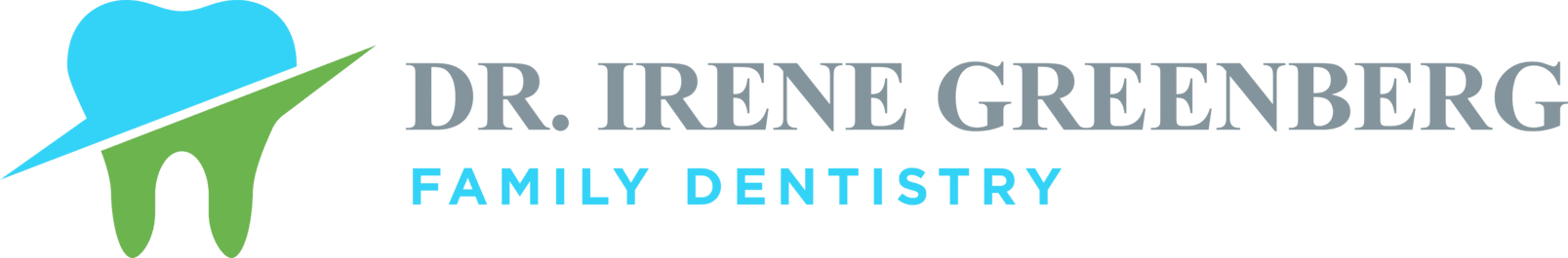 The logo for dr. irene greenberg family dentistry