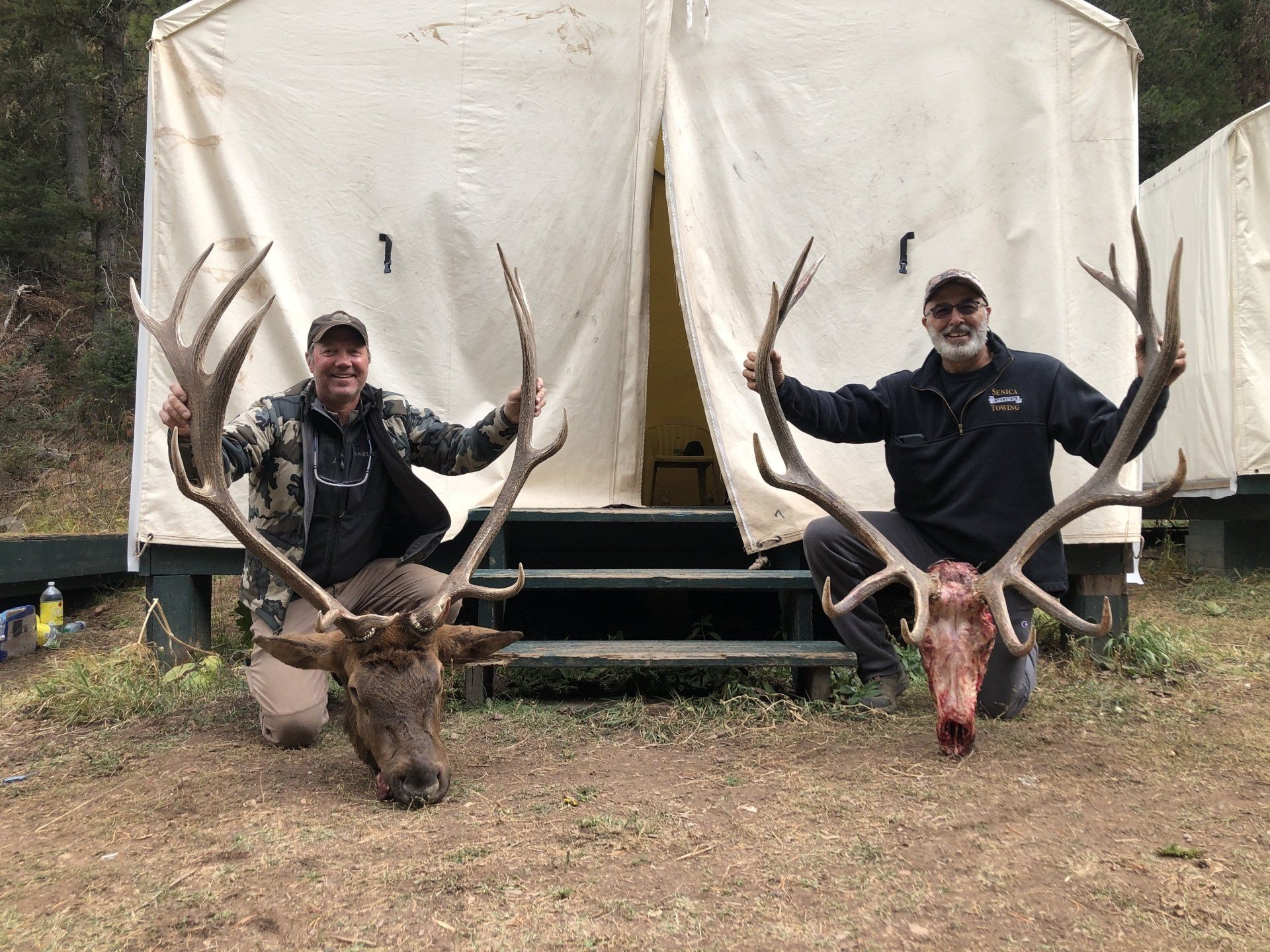 Wyoming elk hunting camp