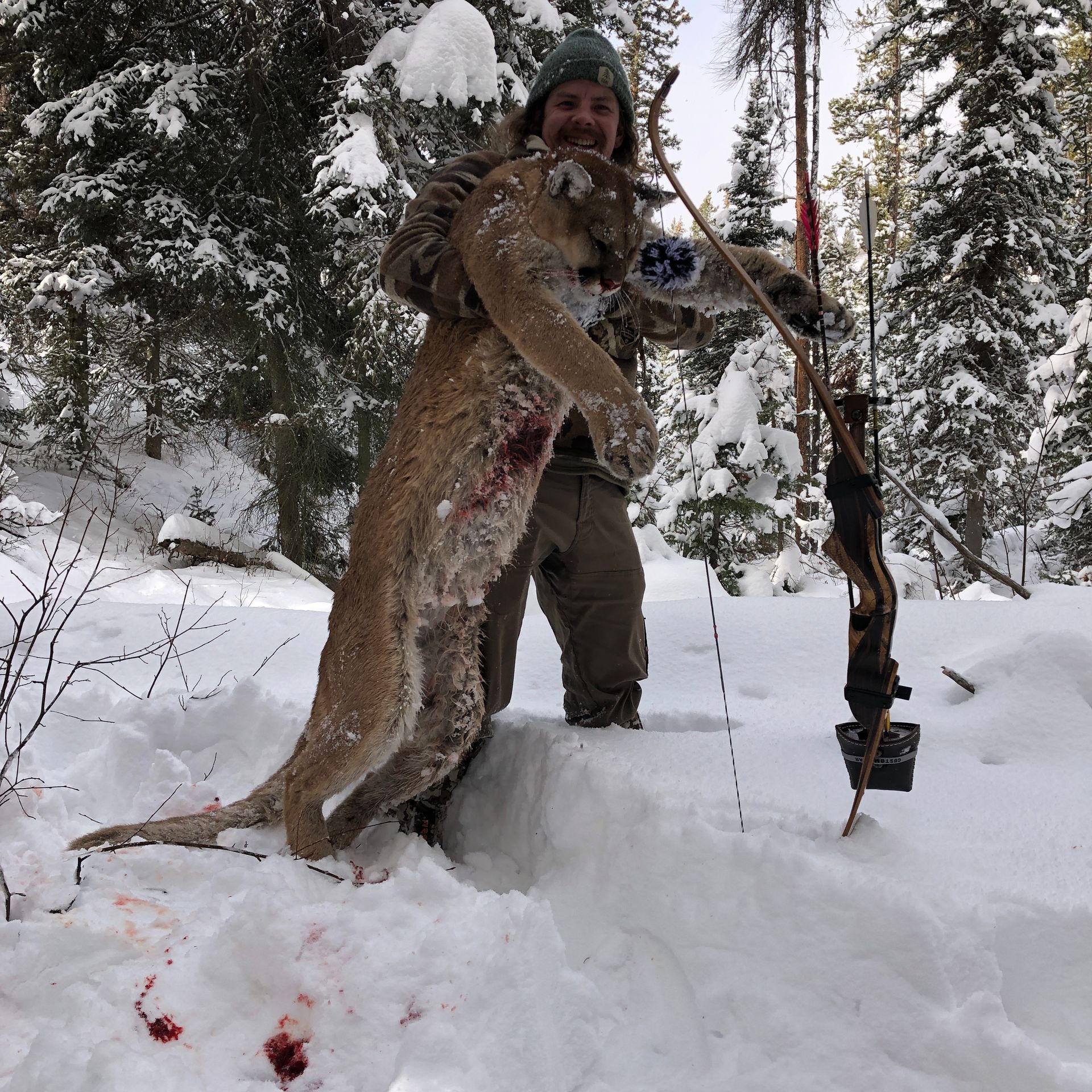 Wyoming archery lion hunt