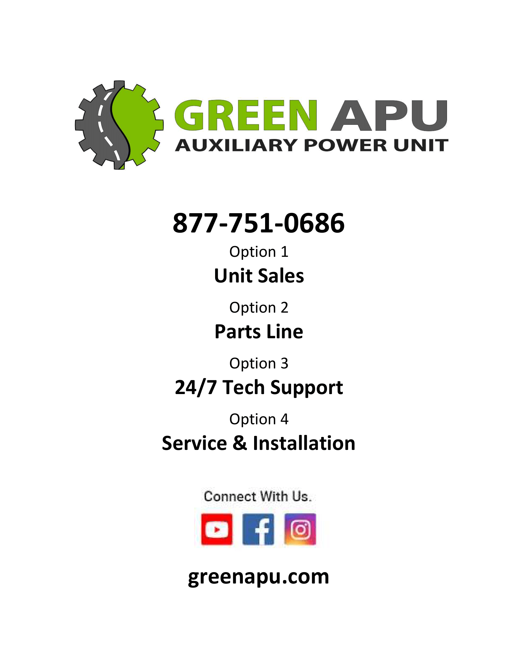 Green APU Auxiliary Power Unit Page Fourteen - Rome, NY - R.B. Humphreys, Inc.