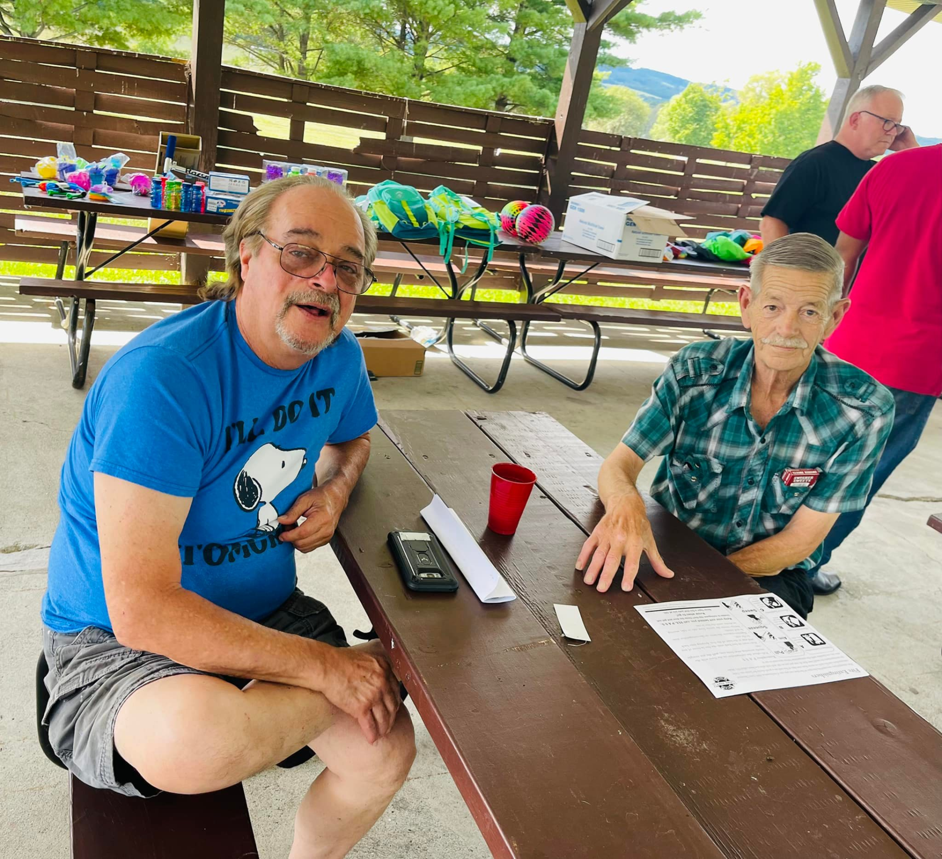 Two Person Talking — Old Photos of the Trucks in Rome, NY