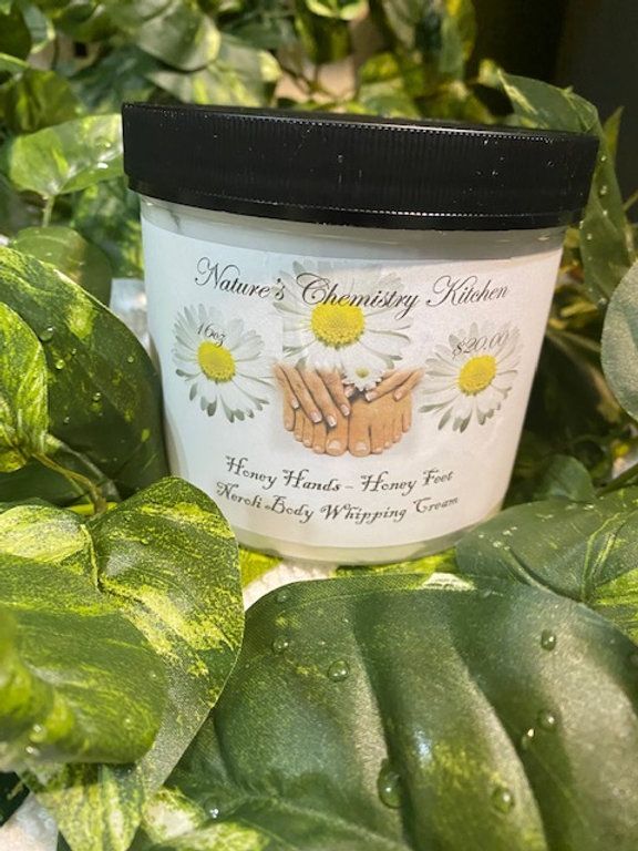 Jar of body cream with label