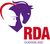 RDA Queensland logo: purple horse head and person wearing helmet. Red