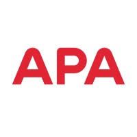 Red "APA" letters in a white square.