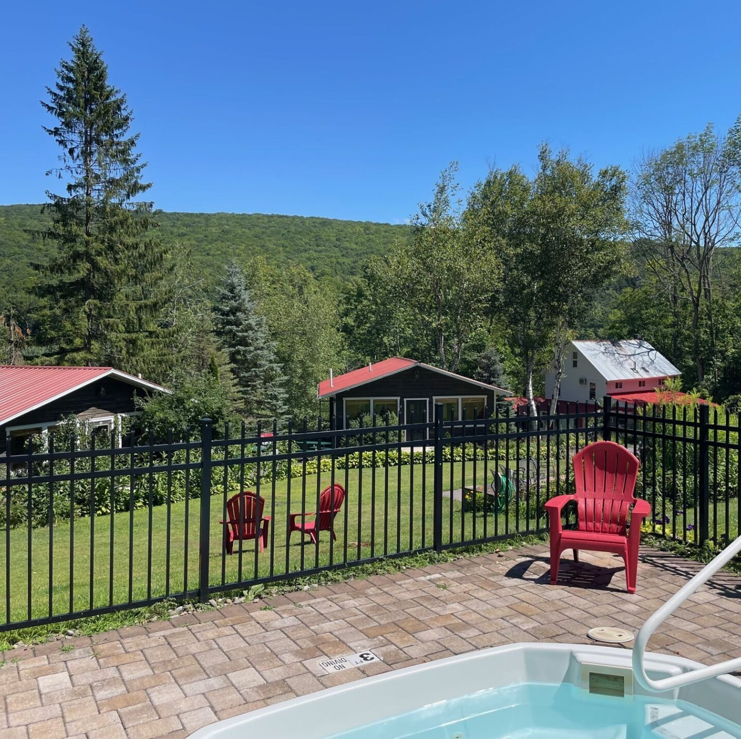 Beautiful Catskills views seen from Belleayre Lodge in Pine Hill, New York