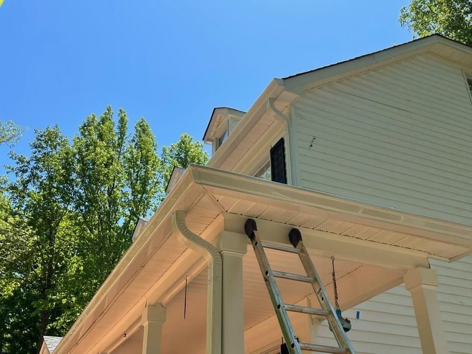 Ladder On A Gutter — Charlotte, NC — Wade H Helms Guttering